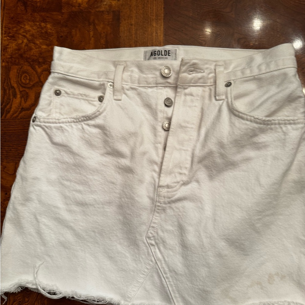 🤍AGOLDE White Denim Skirt 🤍